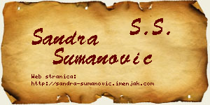 Sandra Šumanović vizit kartica